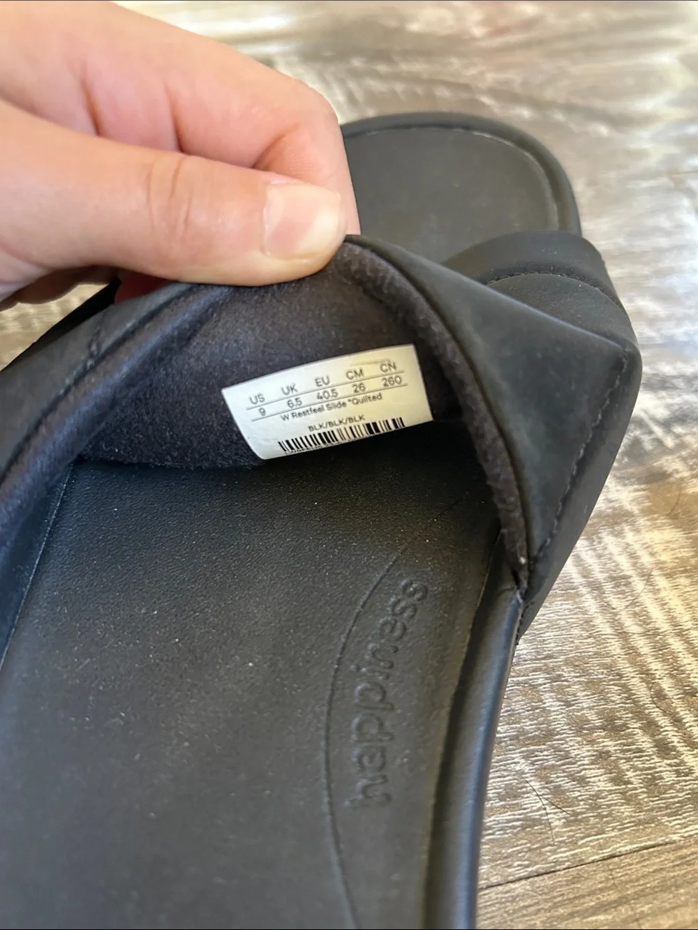 lululemon athletica Black Quilted Slide Sandals